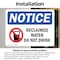 Signmission Reclaimed Water Do Not Drink Sign With Symbol, 5 in W x Rectangle, Vinyl Decal OS-2PACK-NS-D-35-L-17995 - alternate 3